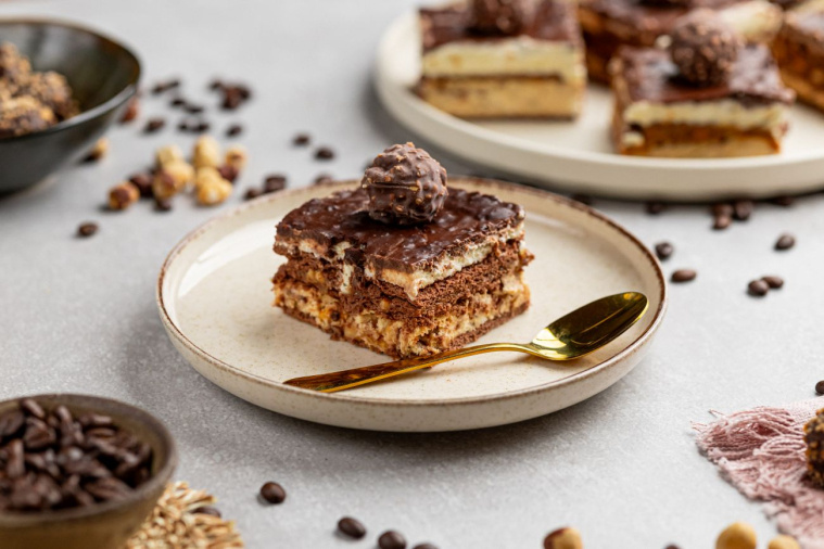 ciasto ferrero rocher - prezentacja