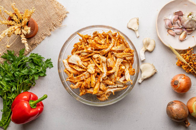 gulasz z boczniaków krok 1