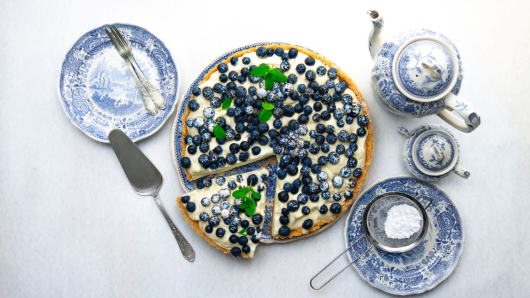 Ciasto z borówkami amerykańskimi i serkiem mascarpone