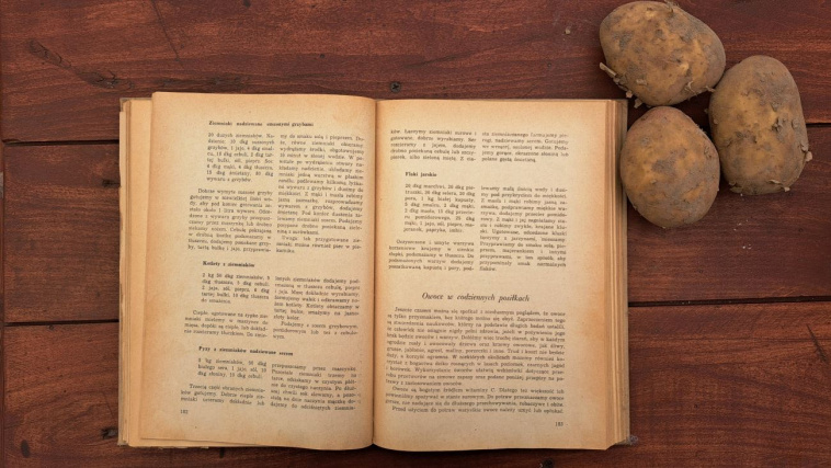 kotlety ziemniaczane - otwarta książka z przepisem