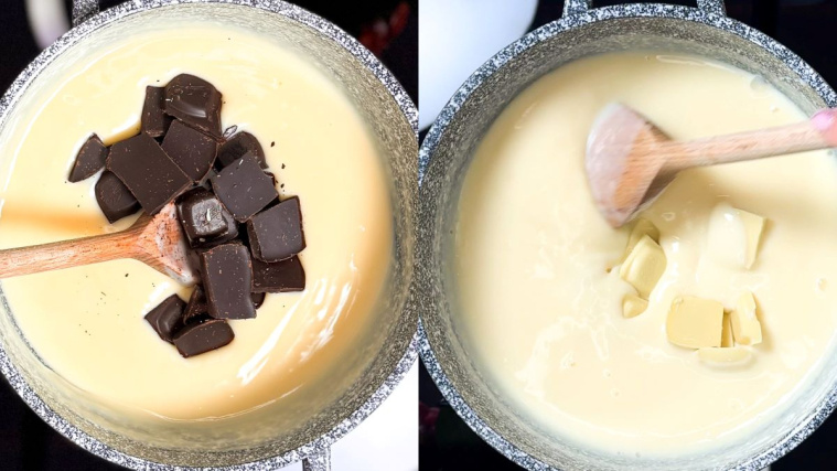 ciasto lodowiec - krem śmietankowy i czekoladowy