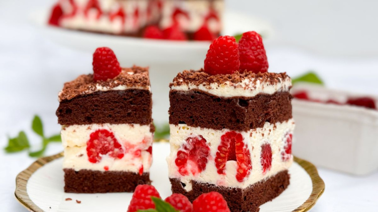 szybkie ciasto z malinami i mascarpone