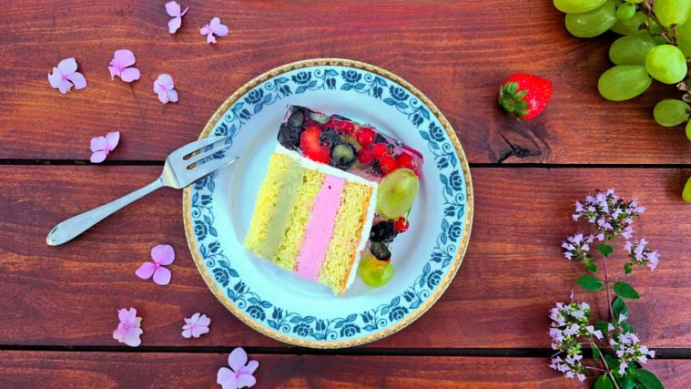 jelly fruit cake - krok 12