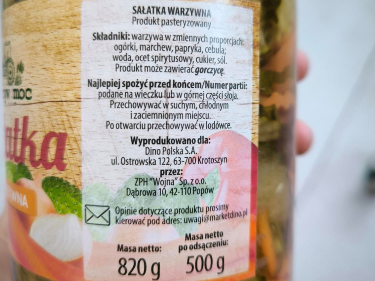 etykieta sałatki