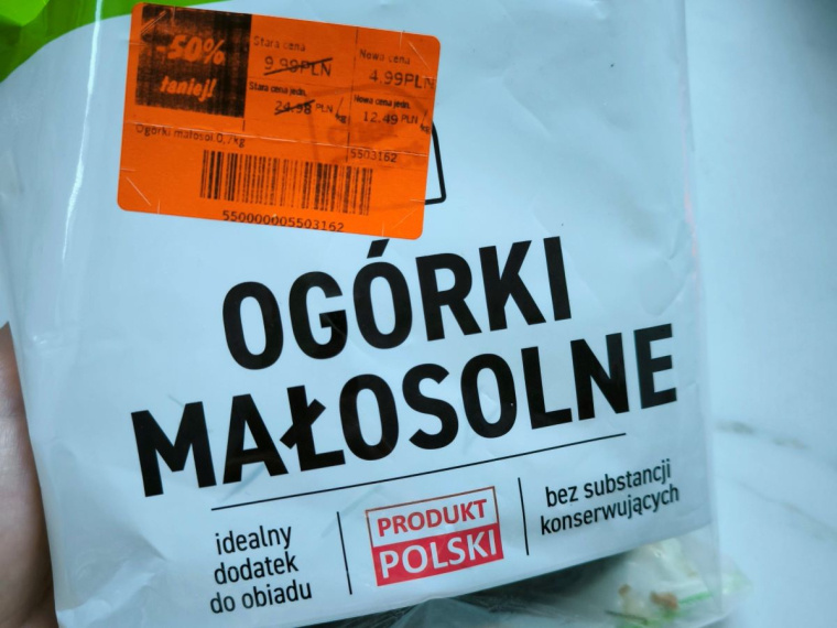 ogórki małosolne z Lidla