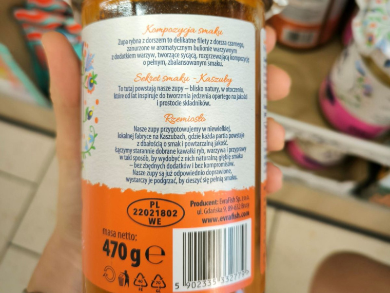 zupa rybna etykieta