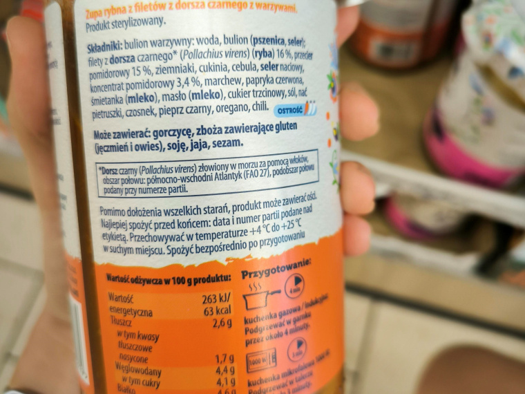 zupa rybna etykieta druga część