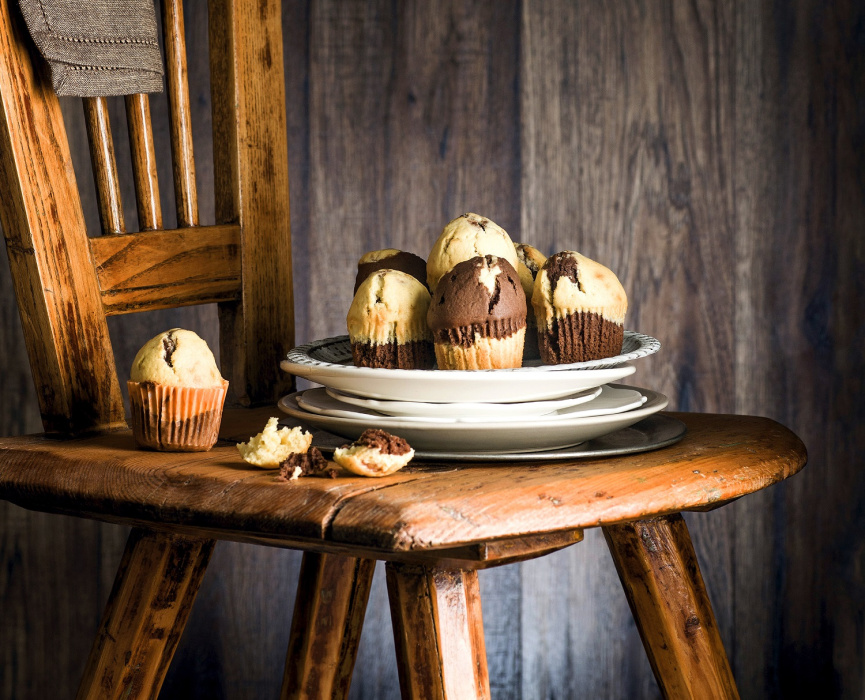 Dwukolorowe muffinki