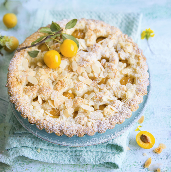 Kruchy placek z mirabelkami i kruszonką