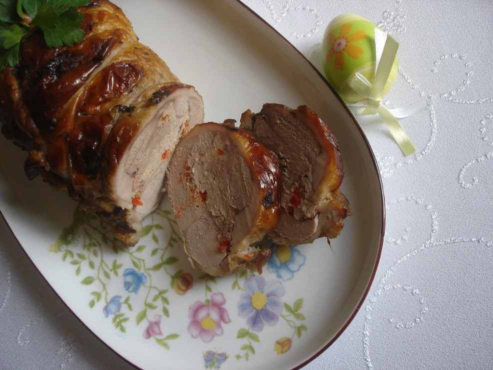 Faszerowany udziec z indyka