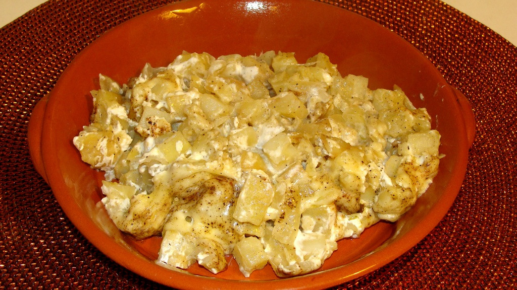 Suszony-pieczony dorsz w śmietanie