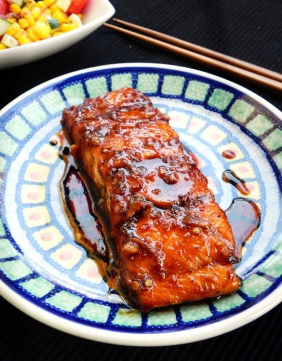 Łosoś w sosie teriyaki