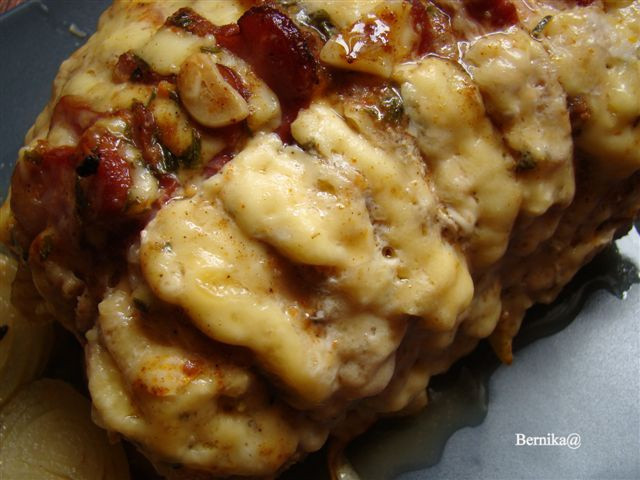 Grzebień ze schabu z boczkiem i serem