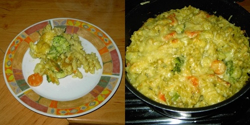 Zapiekanka makaronowa z beszamelem.