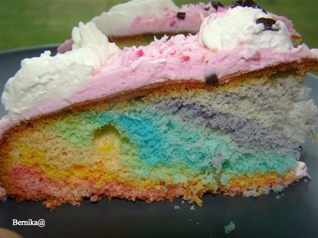 Tęczowy tort