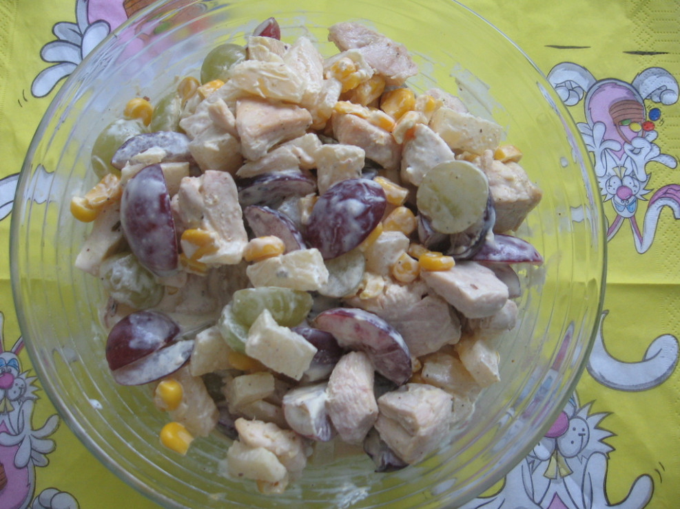 Sałatka z winogron i kurczaka