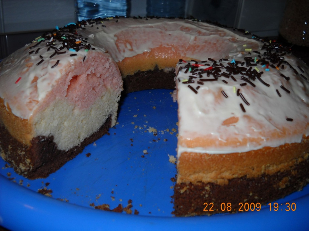 Ciasto trójkolorowe