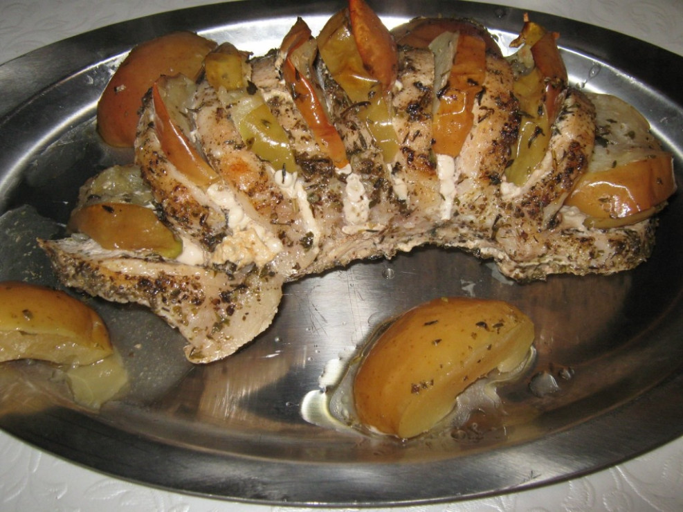 Schab z jabłkami
