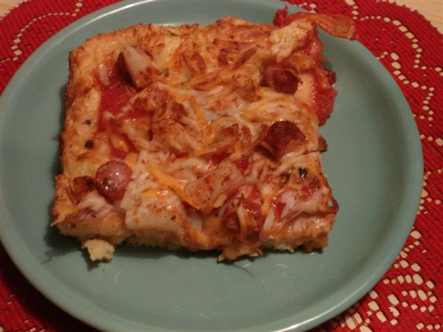 Pyszna pizza z białego sera