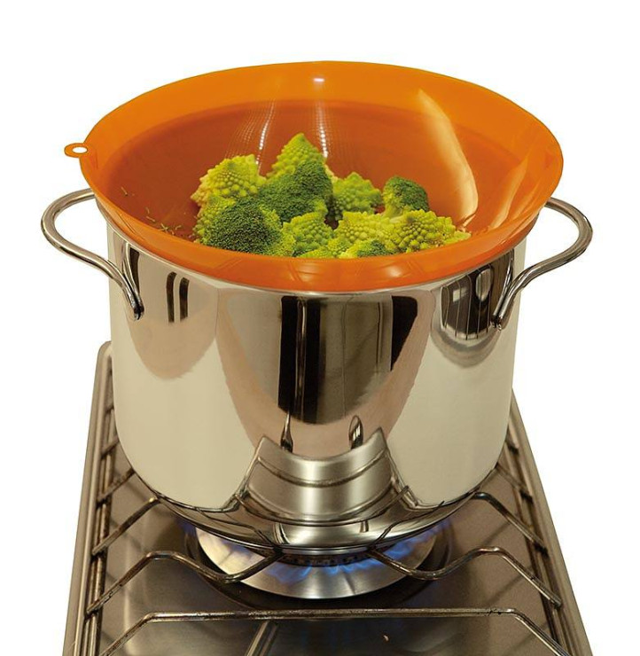 Silikonowe sitko dopasowane do garnka