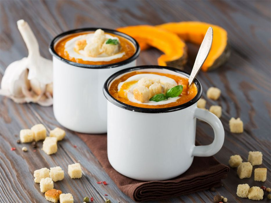 Zupa krem z dyni z soczewicą