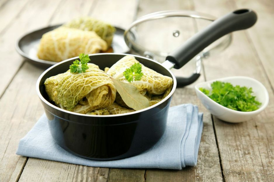 Gołąbki z włoskiej kapusty z kaszą gryczaną