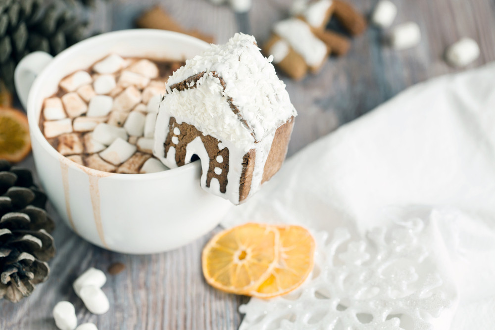 Miniaturowy domek z piernika