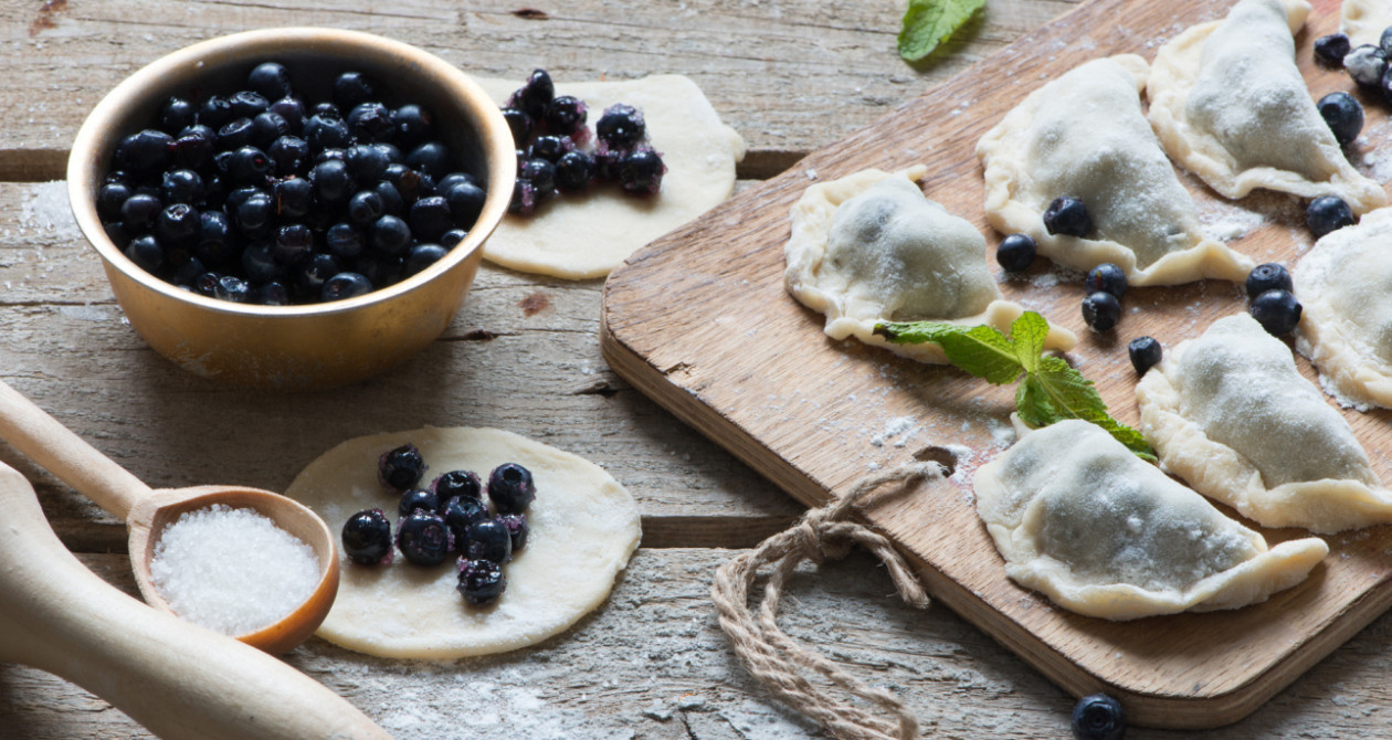 Pierogi z jagodami