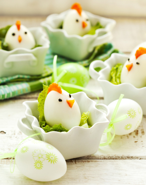 Kurczaczki z jajka na twardo