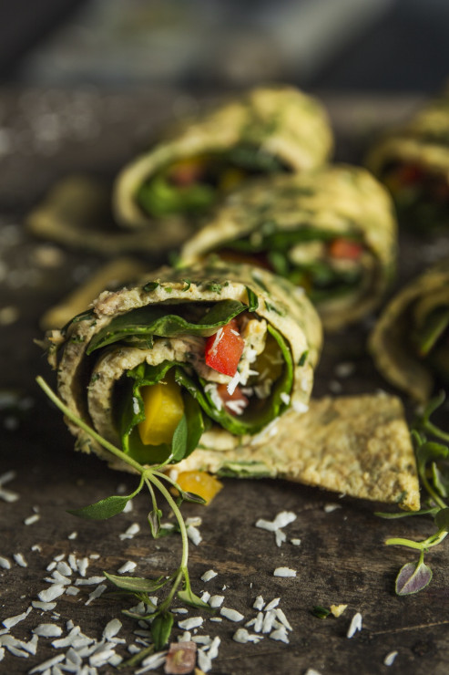 Rollsy z jajek z warzywami