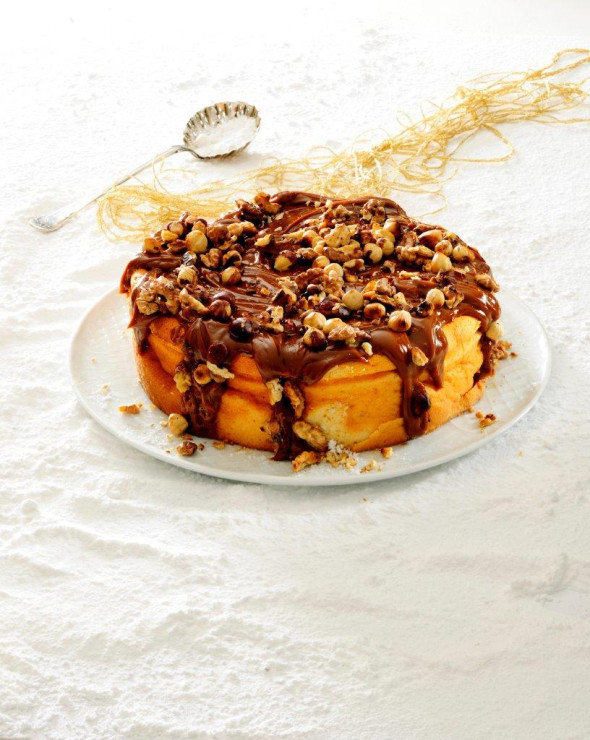 Sernik z orzechami i kajmakiem