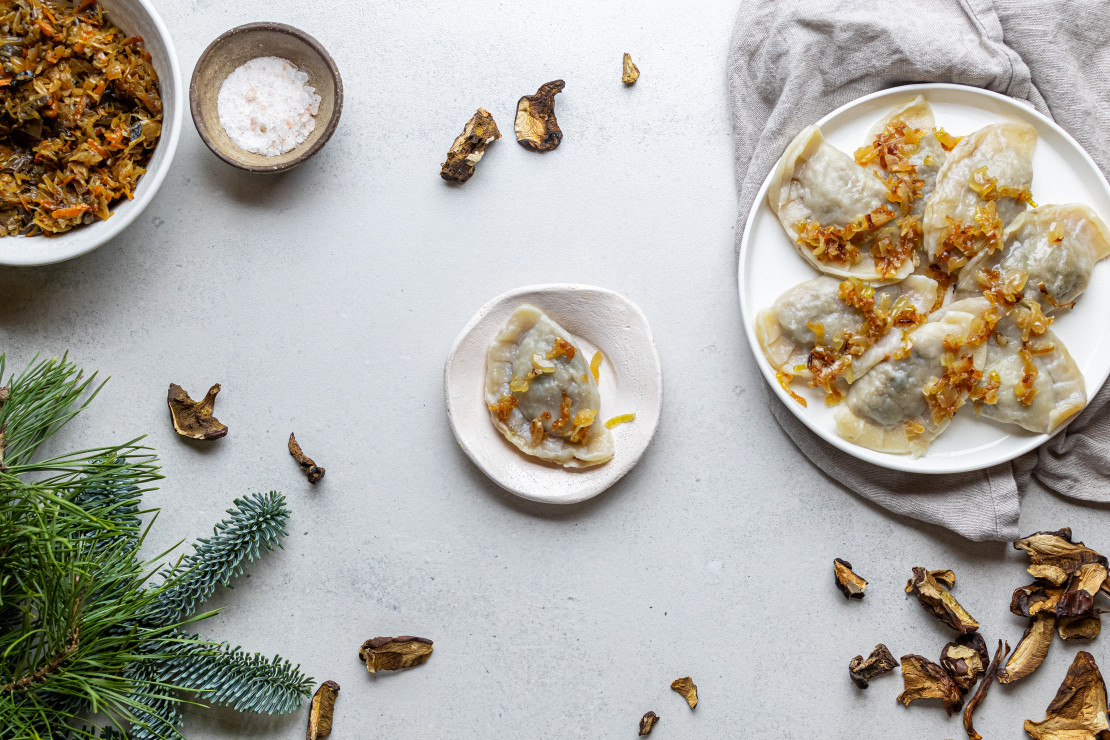 Pierogi z kapustą i grzybami