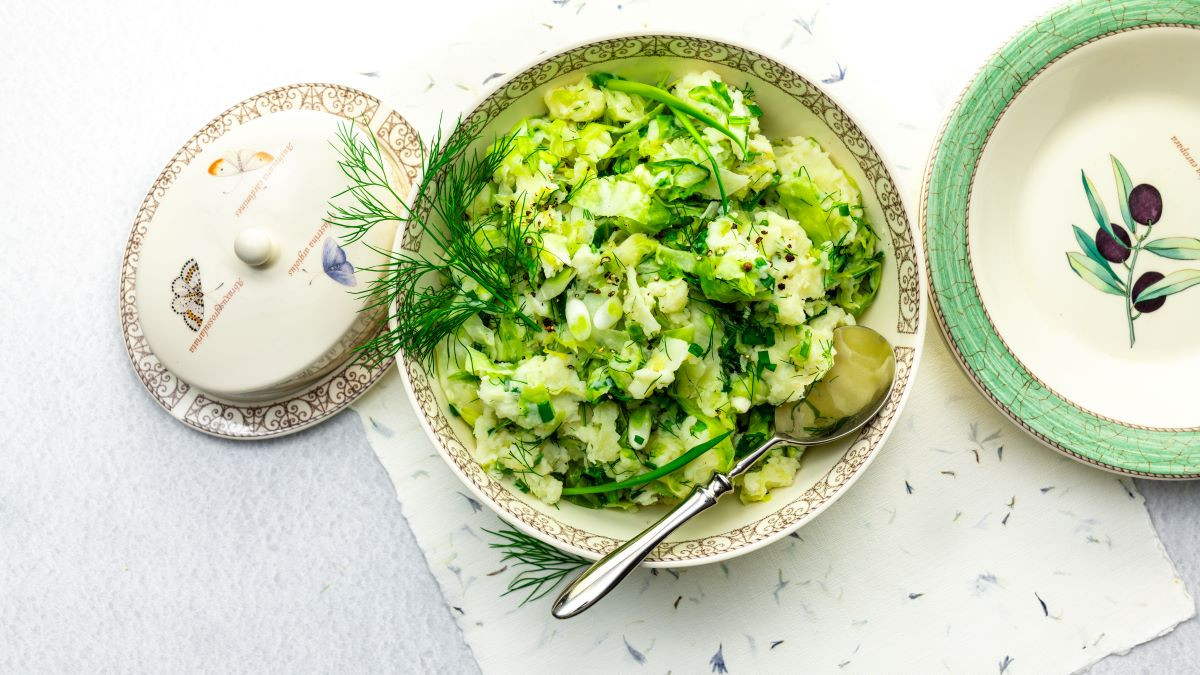 colcannon z młodej kapusty