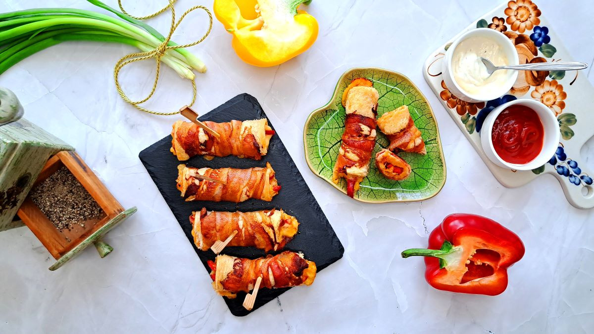 roladki z chleba tostowego