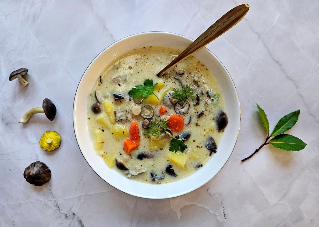 jesienna zupa z gąsek