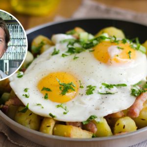 Jajko sadzone z ziemniakami