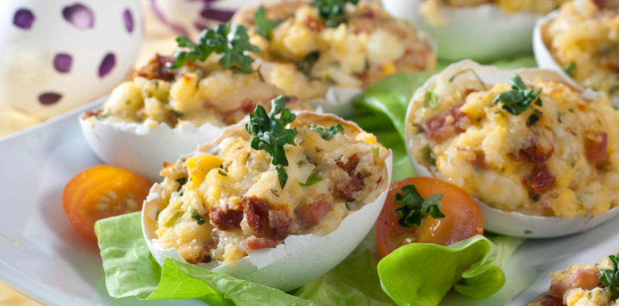 Święconkowe jajka faszerowane