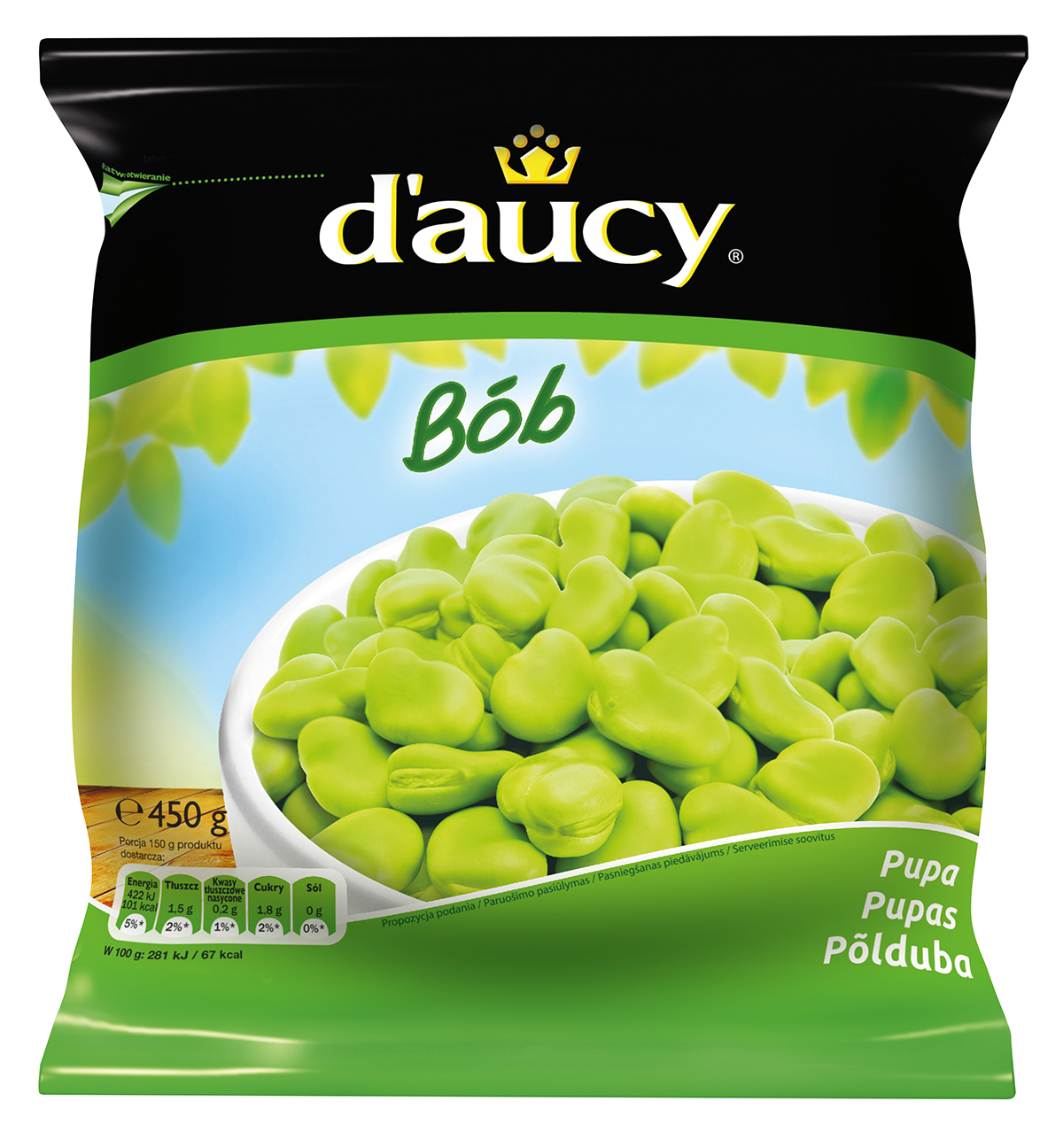 Bób D'aucy, opakowanie 400 g